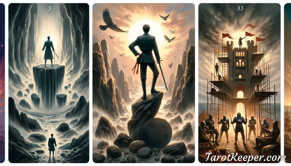 Seven of Wands in Past, Present, and Future Positions